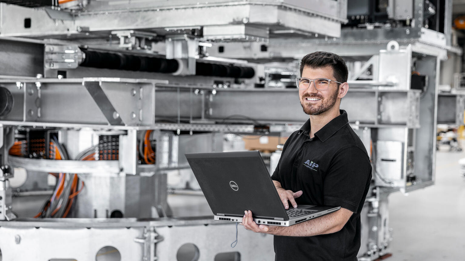 Engineer with laptop