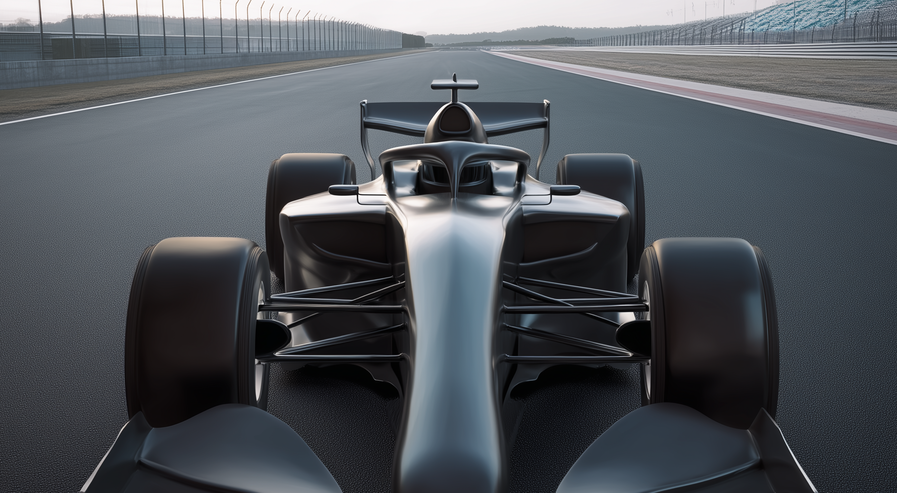 Formula car on track