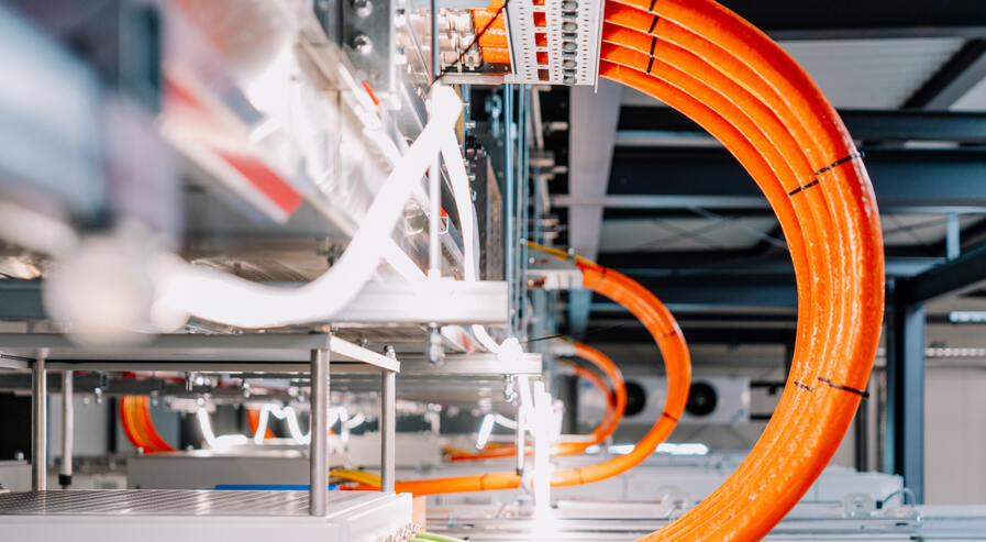 Battery test system in use