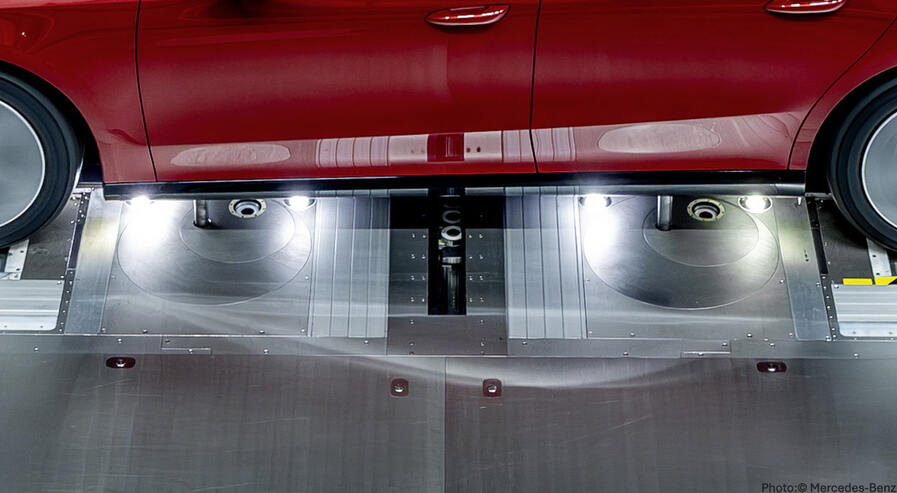 Highly rigid measuring platform detail