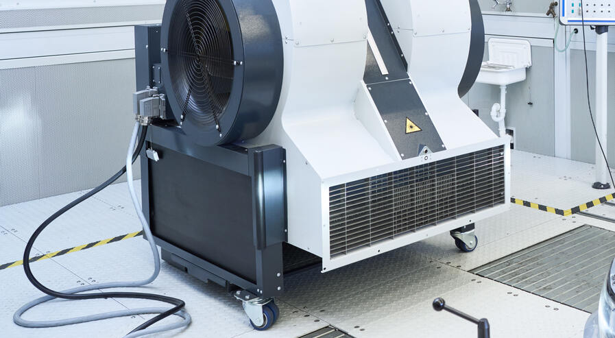 Vehicle cooling fan overall view of device