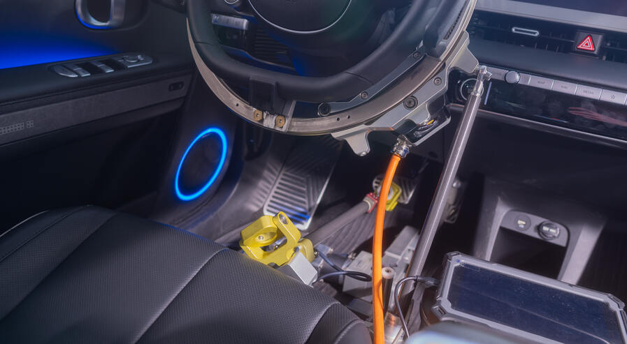 Interior measurement setup in the vehicle