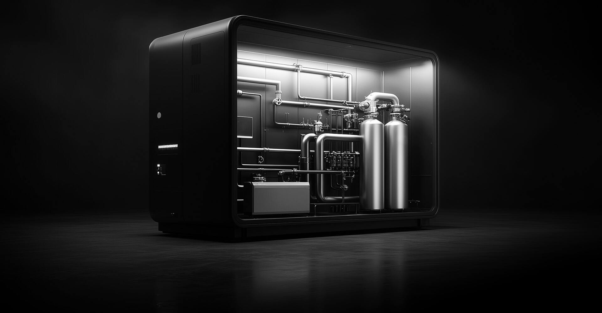 Hydrogen container with testing technology