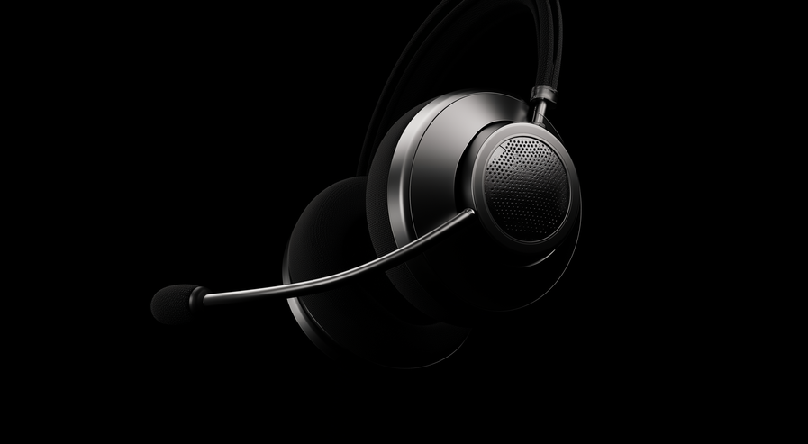 Headset with microphone