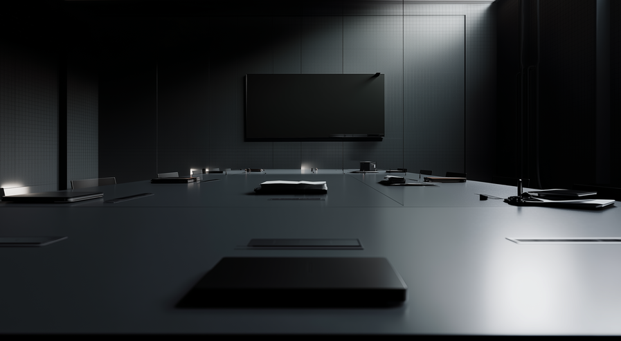 Conference table in meeting room